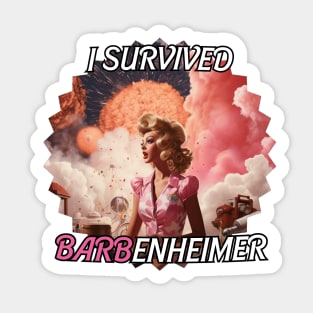 I SURVIVED BARVENHEIMER - Barbie & Oppenheimer Sticker